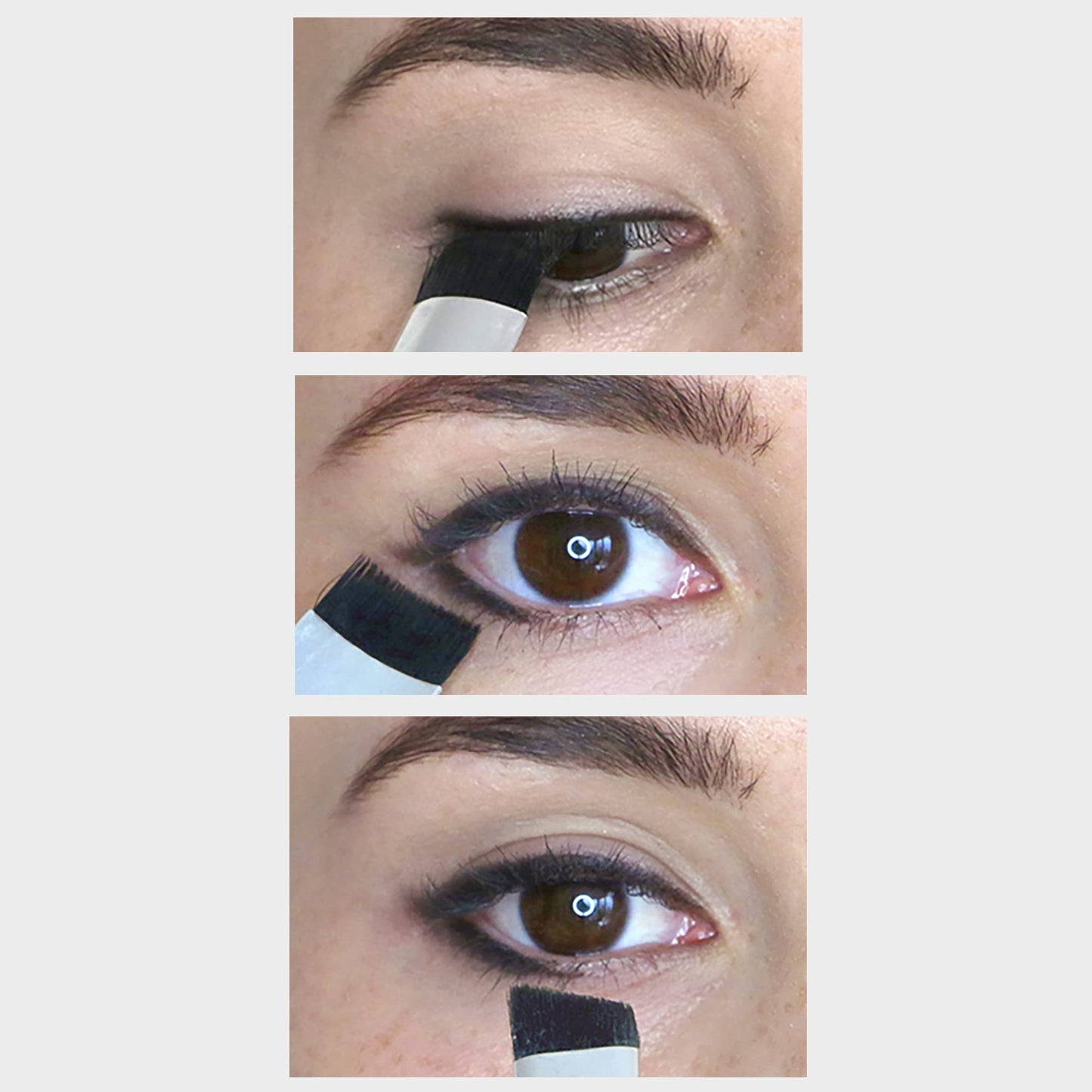 The Arc Brush | Winged eyeliner & cut crease brush, curved and precise, dual-ended, soft vegan bristles, Woosh Beauty