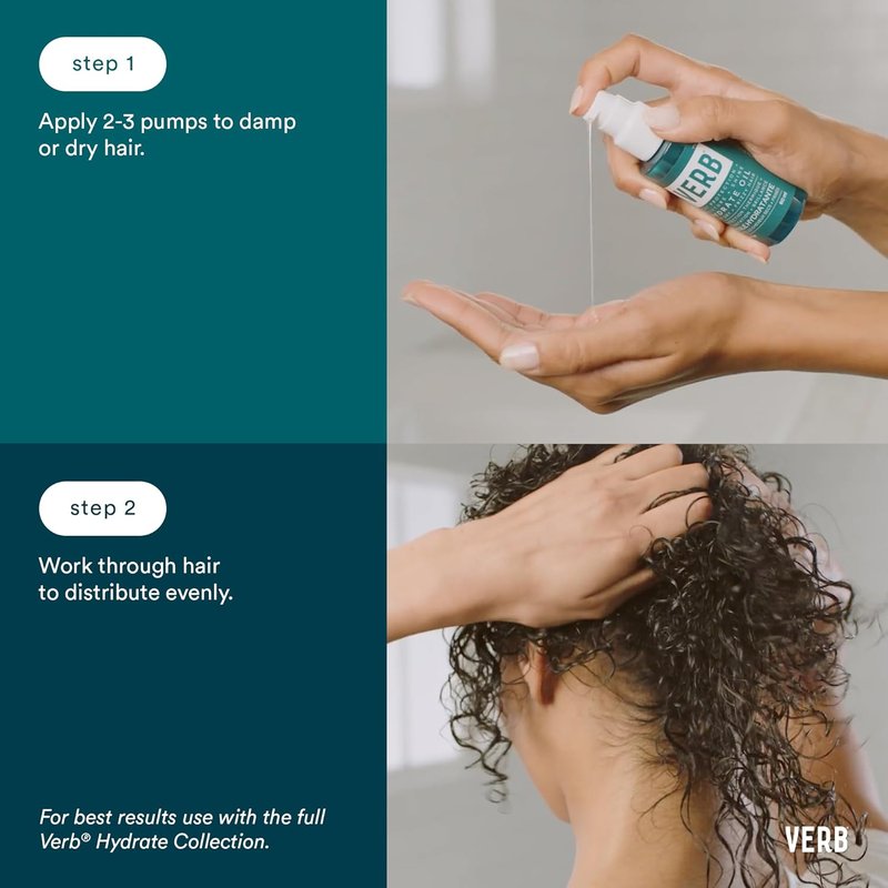 Hydrate Oil for Dry & Frizzy Hair - Adds Moisture & Shine | Amber + Warm Jasmine Scent