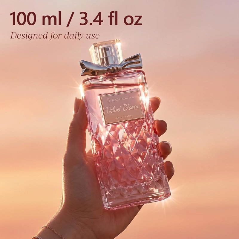 Alcohol-Free Floral Perfume for Women - Long Lasting Rose, Jasmine & Peony Scent | 100ml / 3.4 fl oz Gift