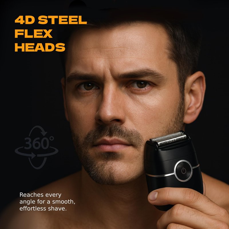 Electric Razor for Men, Portable Foil Shaver with Beard Trimmer, USB-C Fast Charging, IpX7 Waterproof Wet/Dry, Mini Pocket Travel Shaver for Home, Gym and Trips.