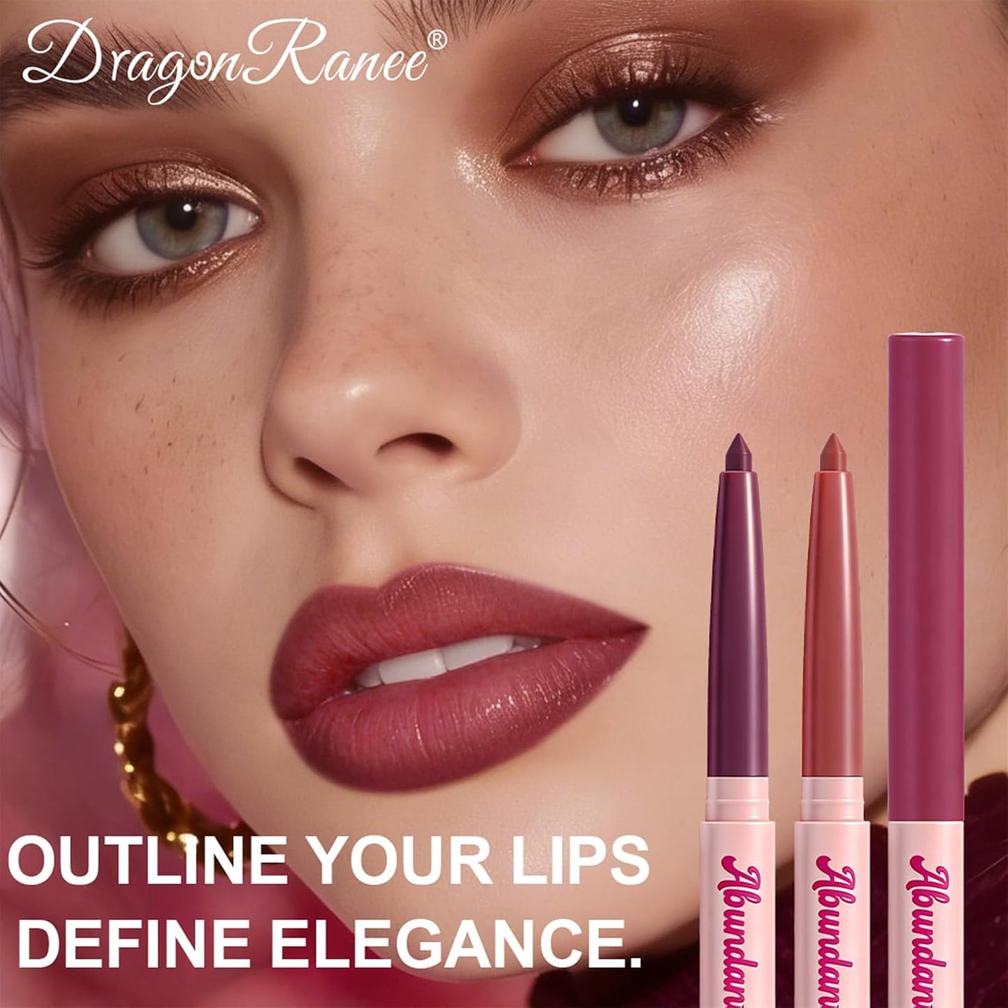Dulele 12 Colors Matte Lip Liner Set - Smooth, Long-Lasting Waterproof Lip Liners | Ultra-Fine Brown, Pink, Red Shades for Daily Makeup