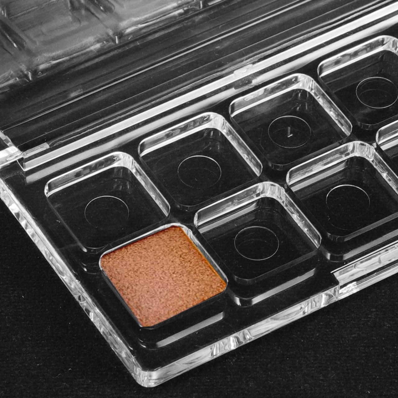 HONMEET Clear Empty Makeup Palette Refillable Makeup Depotting Container with Divided Compartments Transparent Cosmetic Storage Box for Eyeshadow Blush Lipstick Travel Use 4.33 X 2.36 X 0.55 in