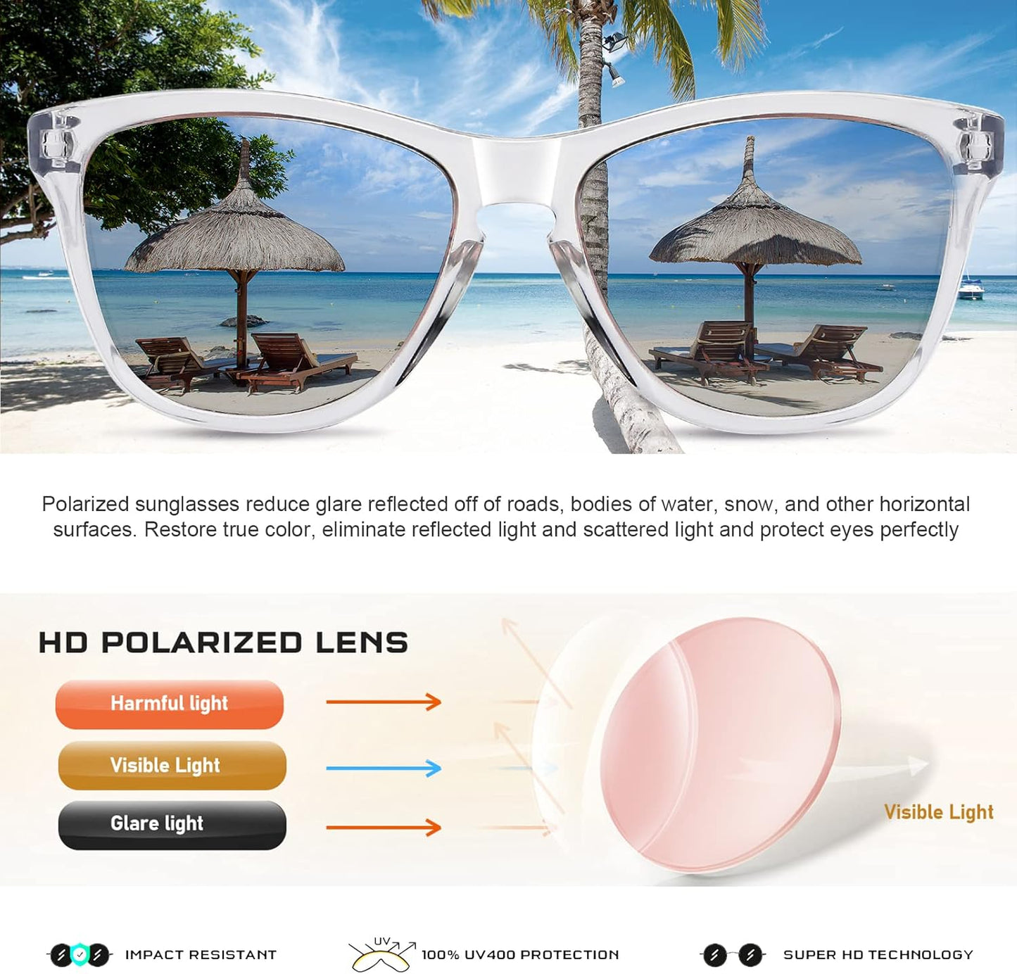 Polarized Women's Sunglasses - Trendy Mirrored UV Protection | Stylish Designer Shades