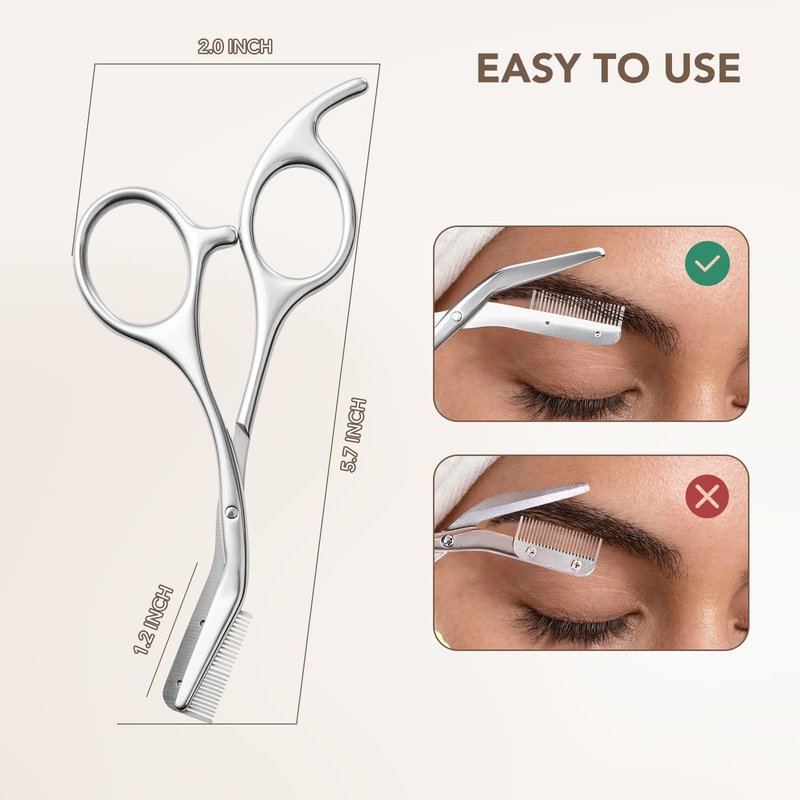 BoxedHome Eyebrow Trimmer Kit, Eyebrow Razor Scissors with Combs, 11 Blades & Travel Case for Men Women