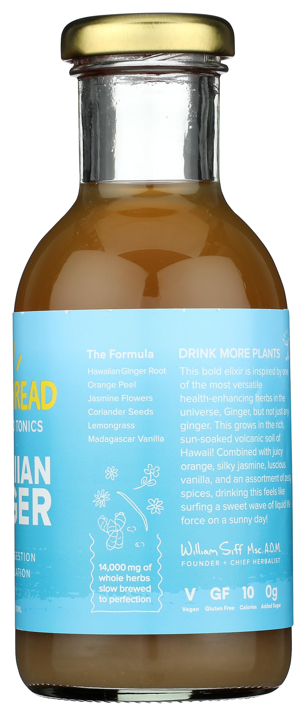 Goldthread Herbs Hawaiian Ginger Plant Based Tonic, 10.5 FZ