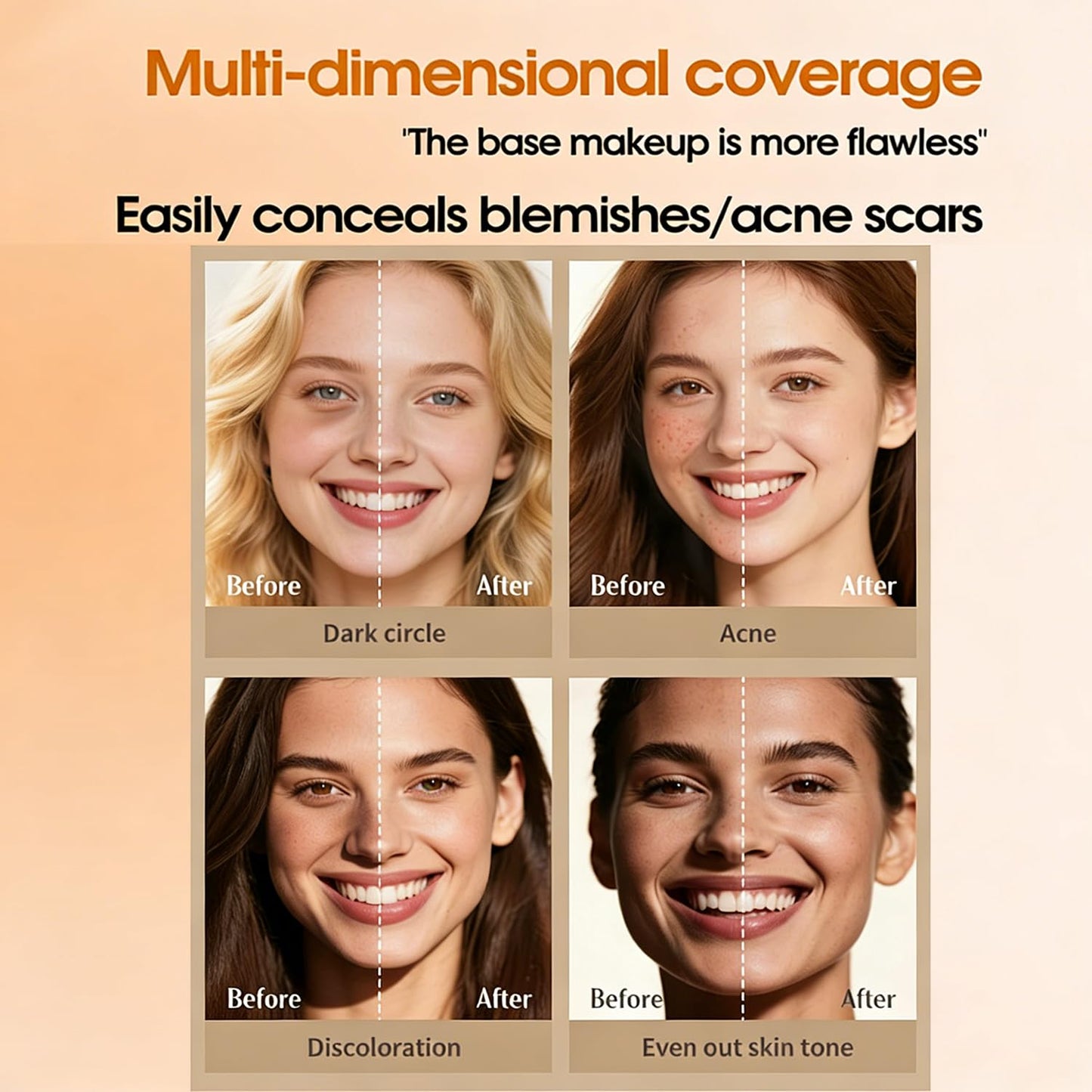 Matte Concealer Foundation Stick - Serum-Infused Tinted Moisturizer & Hydrating Contour | Sheer-to-Medium Dewy Coverage (02#)