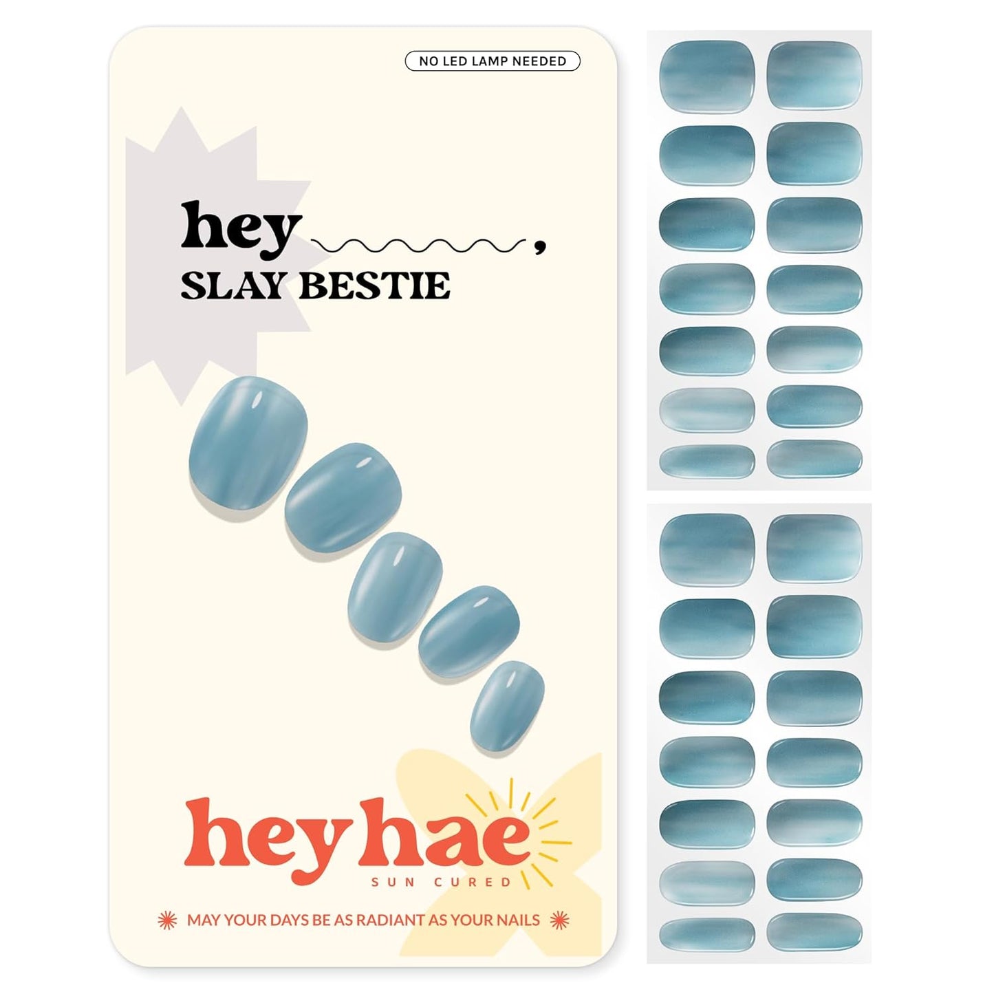 **Semi Cured Gel Nail Strips - Easy Apply & Remove, Salon Quality | Summer Solid Red | 28 Strips & Accessories Included**