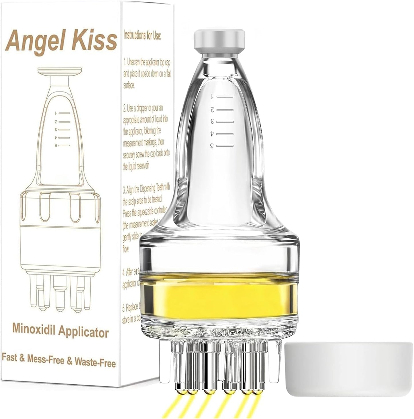 Minoxidil Applicator - Mess-Free Scalp Tool for Hair Growth - Compact Oil Dispenser | Easy Application
