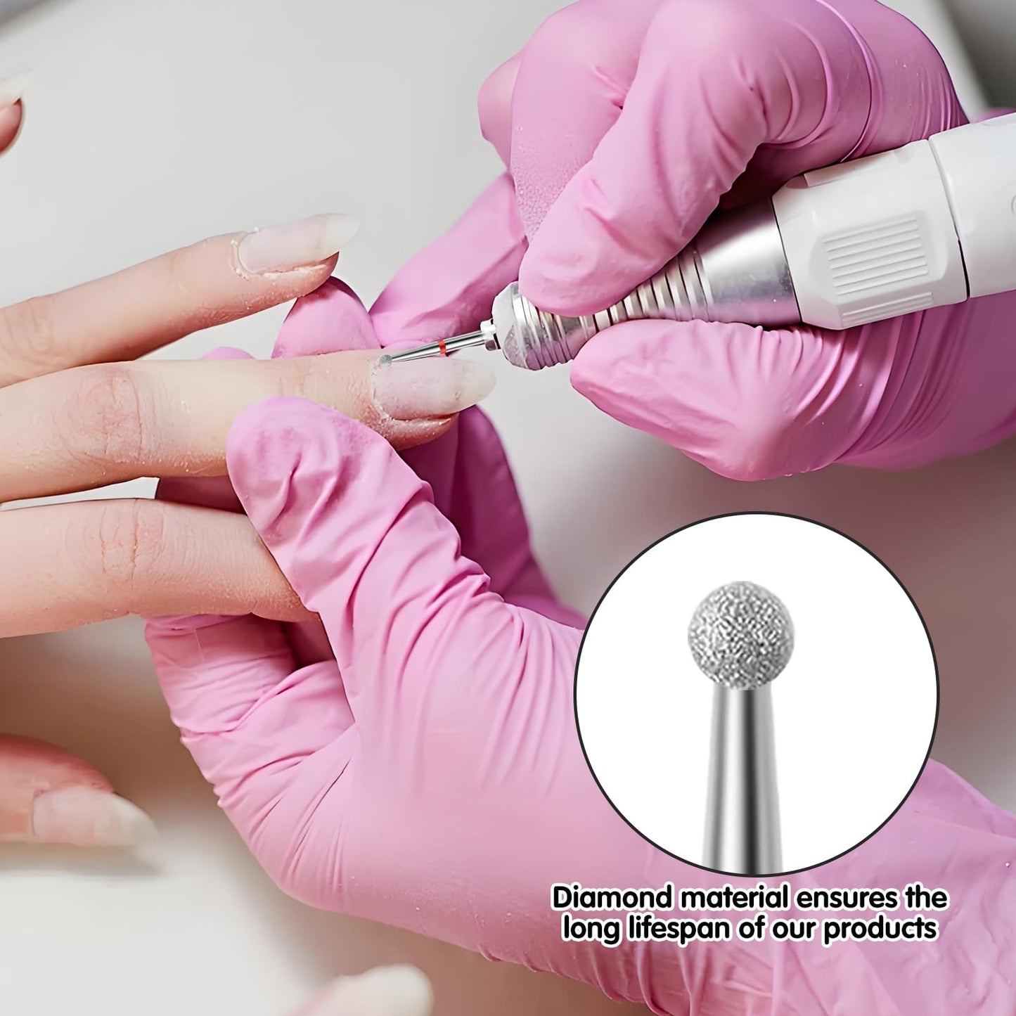 30Pcs Pedicure Care Diamond Nail Drill Bits, Professional Safety Cuticle Nail Drill Bits Tool for Electric Manicure & Pedicure Good Quality Moderate Size