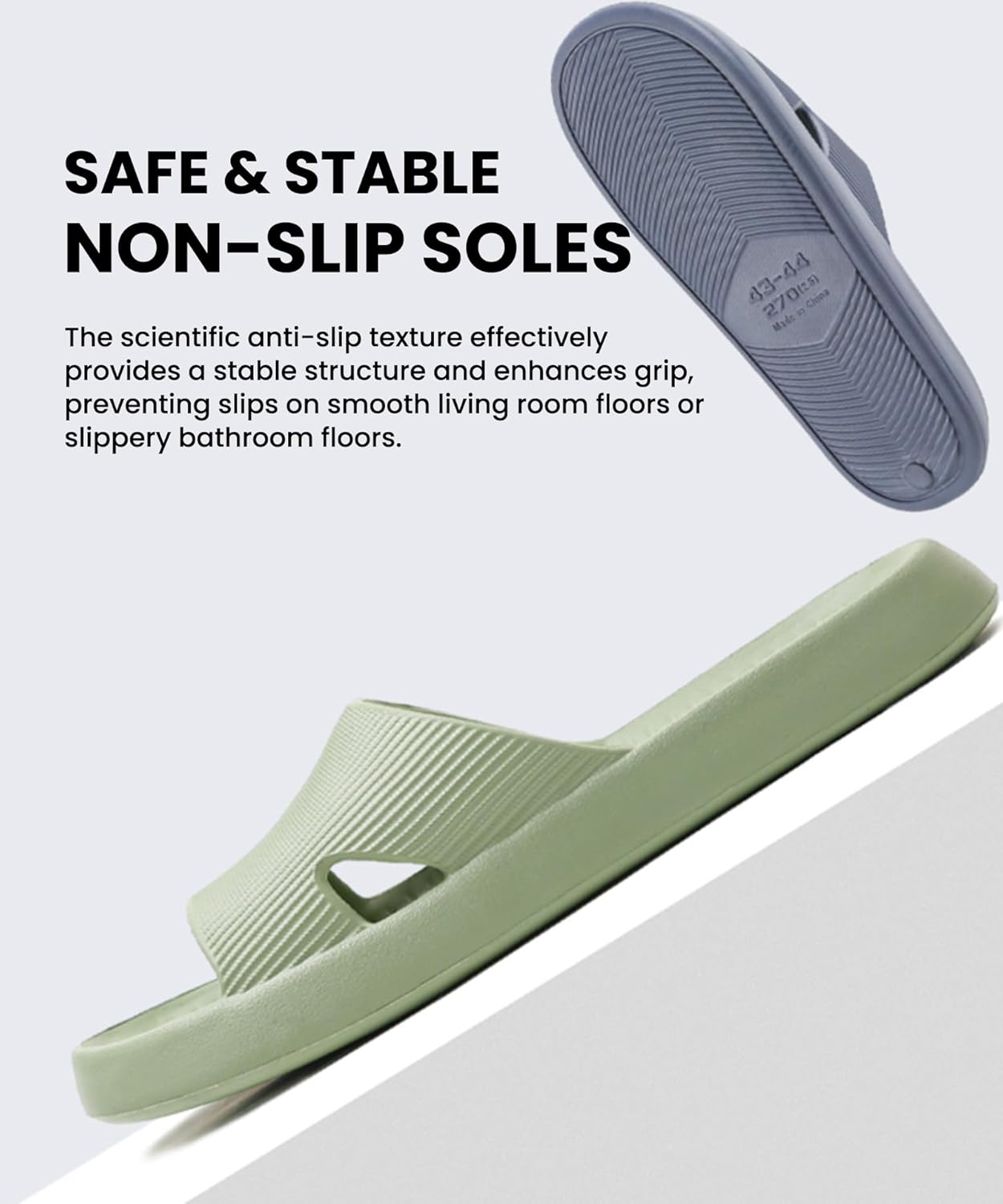 Shower Shoes for Men and Women - Soft, Lightweight, Quick-Drying Non-Slip Slippers | Indoor & Outdoor Use