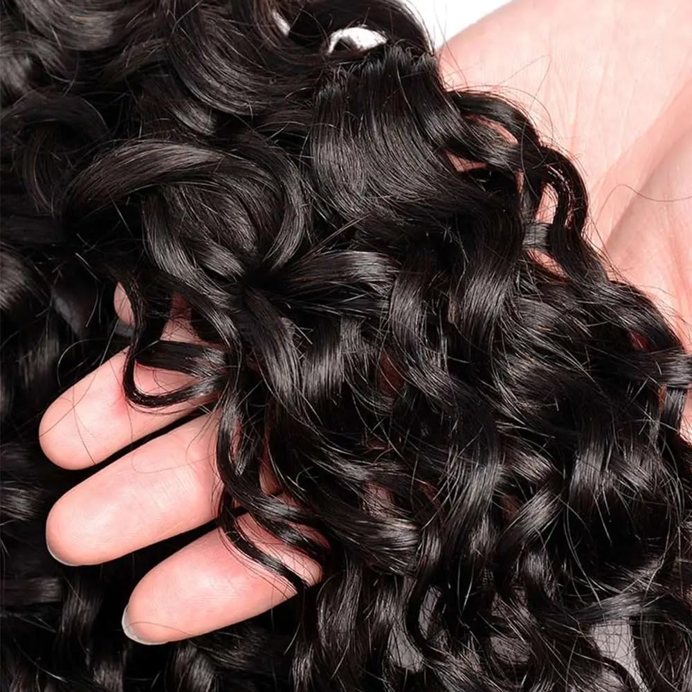 Wet and Wavy Bundles Human Hair 1B Kinky Curly Bundles 28 30 32 inch Natural Black Curly Bundle Human Hair Weave 150g