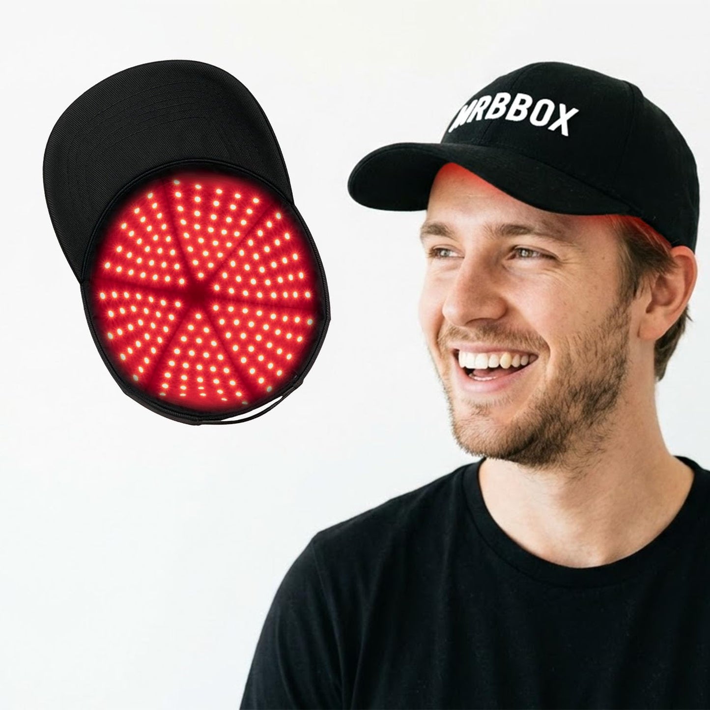 Red Light Therapy Hair Growth Cap - 528 Light Emitters for Full Scalp Coverage | Unisex Black
