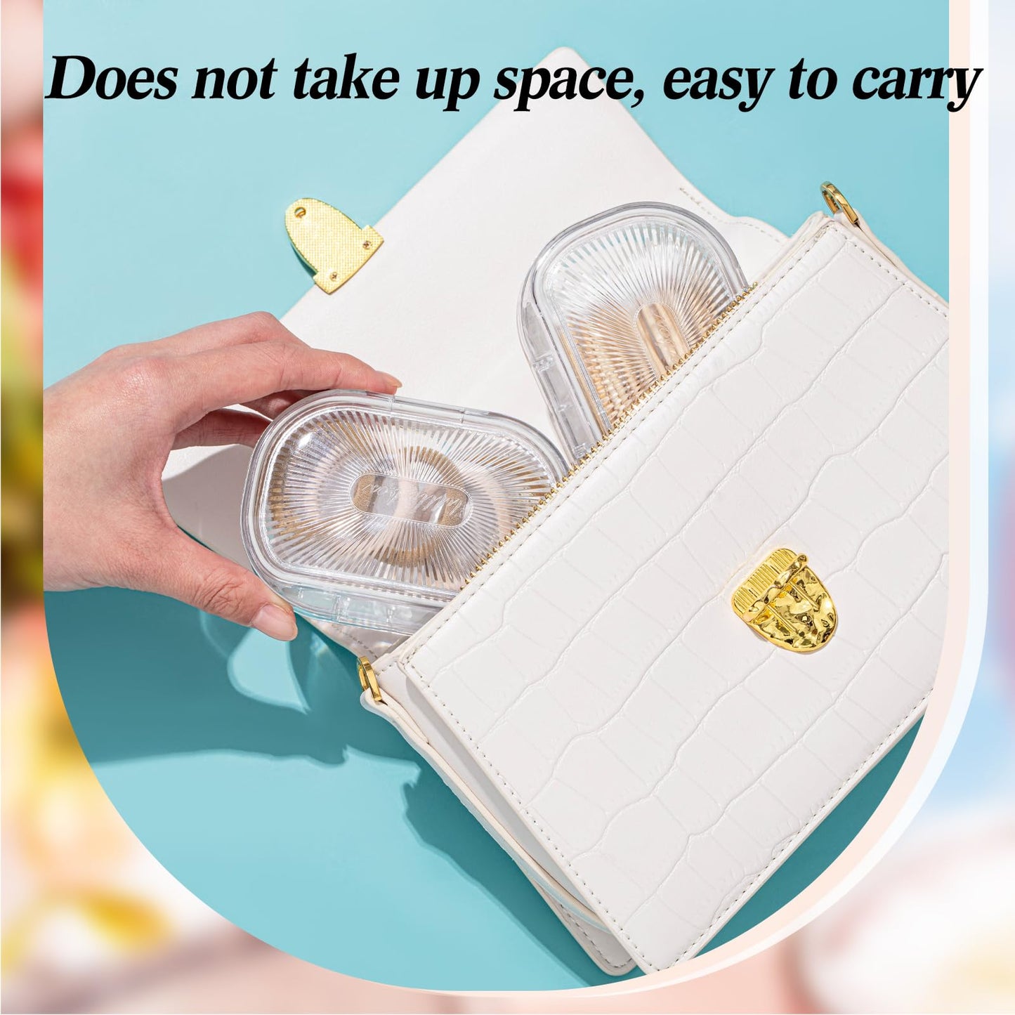 Kigley 4 Pcs Hair Tie Container Small Portable Travel Cotton Swab Holder Dispenser with Lid Plastic Box Storage Containers for Small Items (White,3.93 x 2.76 Inch)
