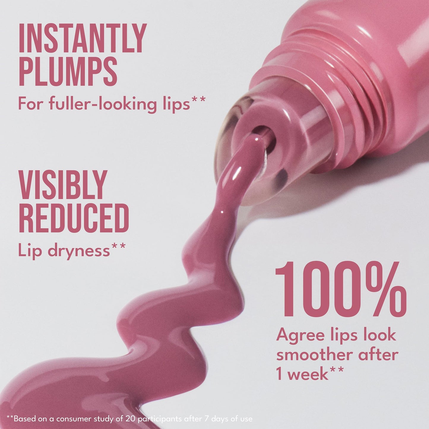BUXOM Power-Full Plumping Peptide Tint - Hydrating + Moisturizing Tinted Lip Balm & Overnight Lip Mask with 36HR Hydration - Sheer Balm for Dry Lips, and Fuller-Looking Pout - Dolly Glaze (1 oz)