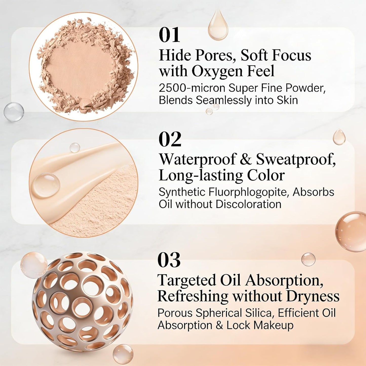Mineral Powder Foundation SPF 30+ | 4-in-1 Sunscreen & Concealer Compact - Light-to-Medium Full Coverage, Matte Finish (#2 Porcelain)