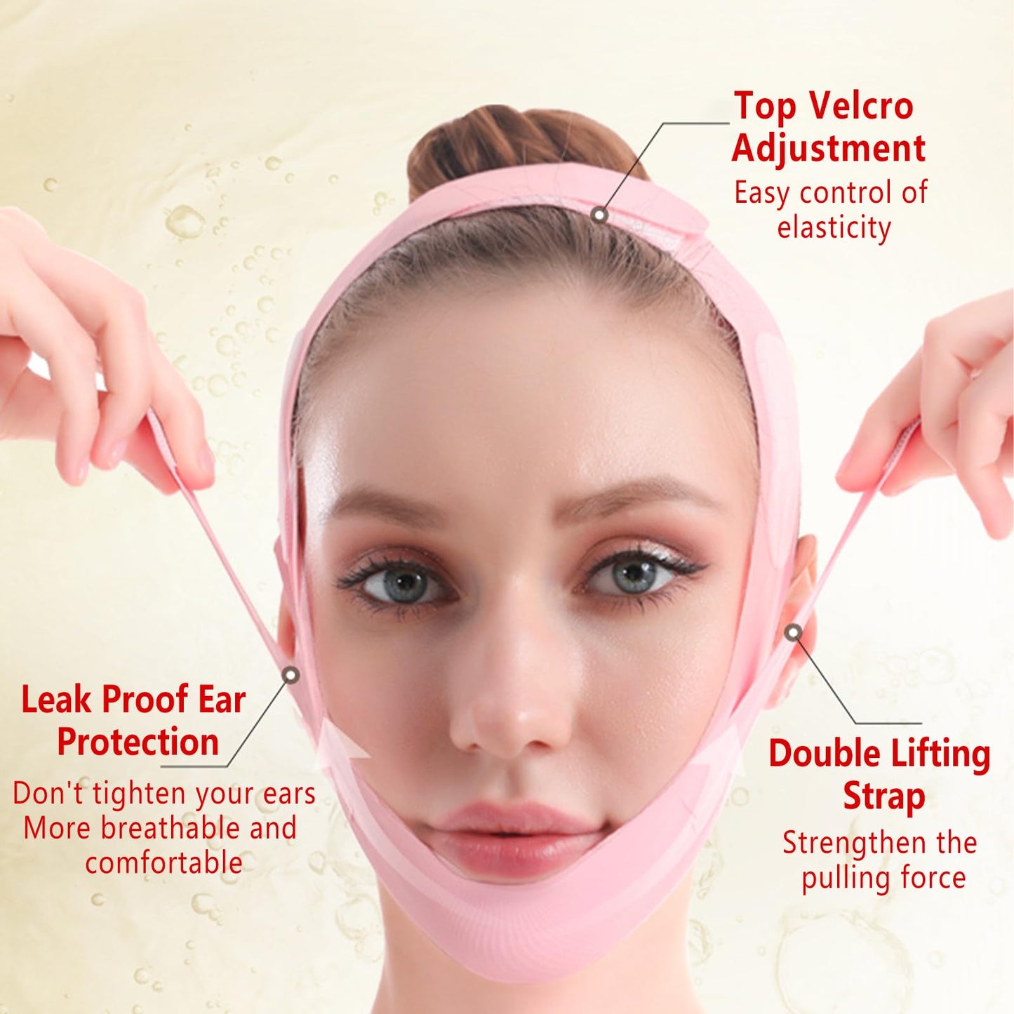 HGHJHVJ Post Surgical Chin Strap Silicone Face Mask Dou Ble Chin Reducer, V - Line Lifting Mask Chin Strap For Sleeping - Sculpting Jawline & Double Chin Reduction