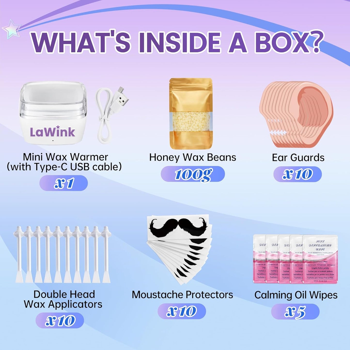Nose Wax Kit for Men - Portable Hair Removal with 100g Wax & Mini Warmer | Painless & Travel-Friendly