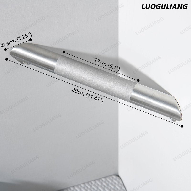 LUOGULIANG Shower Foot Rest for Shaving Legs, Wall Mounted Shower Foot Ledge, Antislip Stainless Steel Bar Foot Ledge for Bathroom, Brushed Nickel