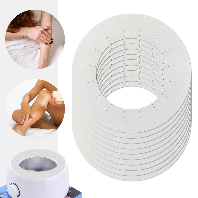 20 Pieces Clean Collars for Wax Warmer, Wax Universal Protective Collors for Wax Can, Waxing Supplies (White, 20 Pack)