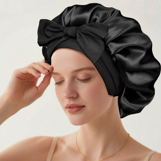 Adjustable Satin Bonnet for Women – Secure - Fit Sleep Cap to Protect Hair Overnight, 1 Pack Soft Nighttime Headwear for Curly/Straight Hair Types