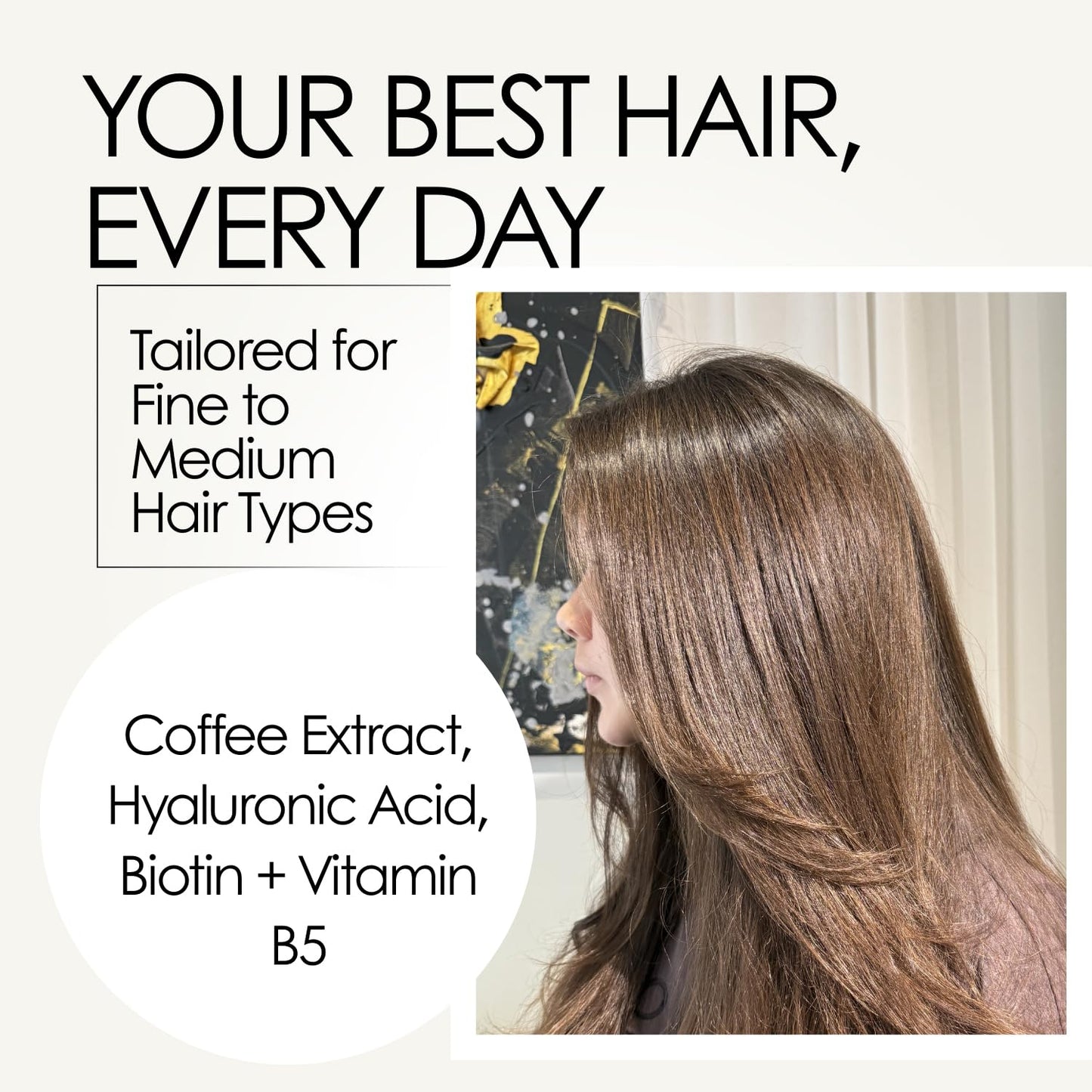 Lanfredi Fortify Conditioner for Fine to Medium Hair, Growth & Shine Support, Caffeine Infused, Strengthening, Smoothing, Moisturizing Conditioner, 250ml