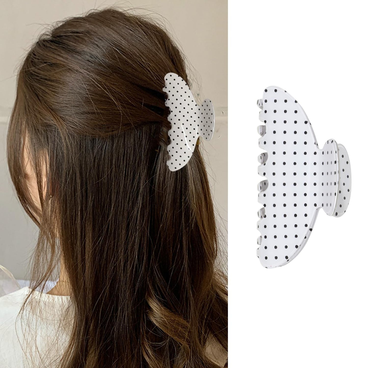 Retro Hair Clips - Cute Black Cat Hair Claw Clips with Rhinestones | 3-Piece Set for Short Hair