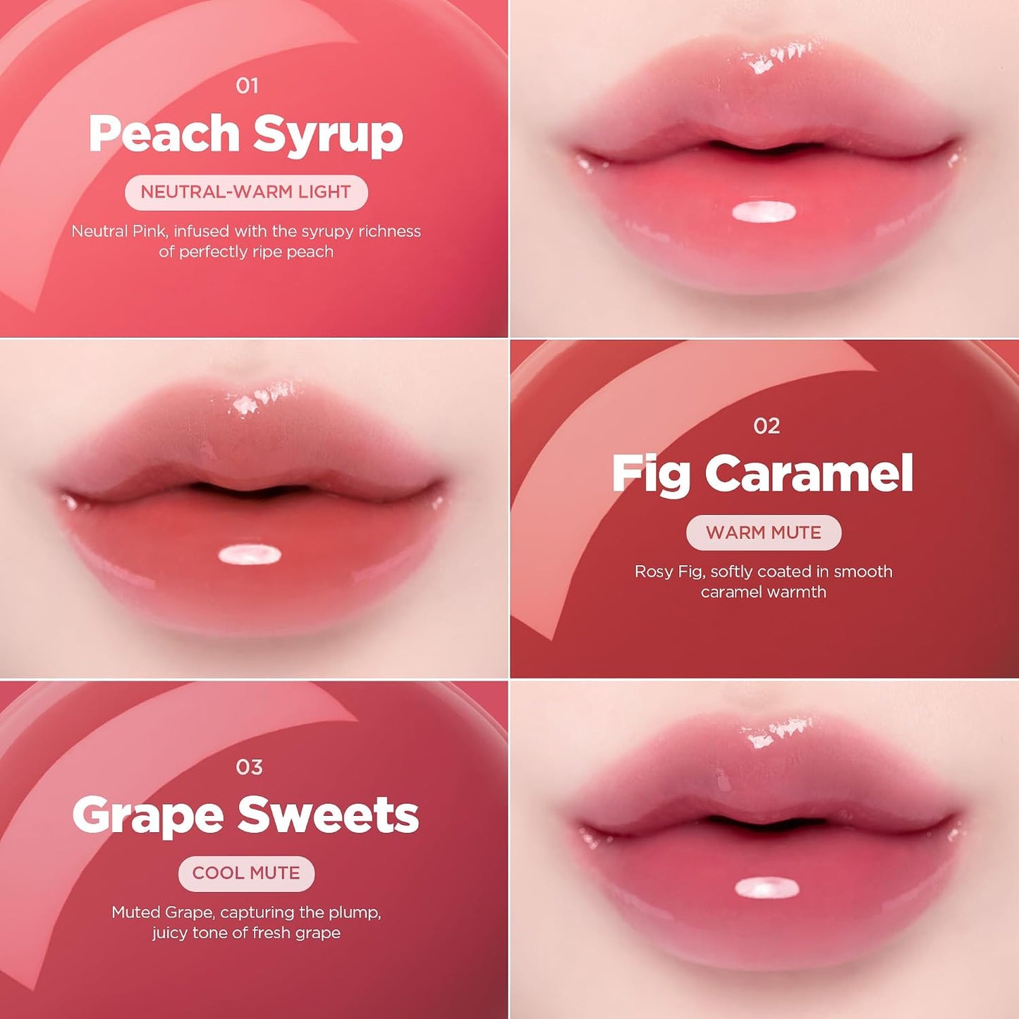 Lilybyred Sugar Wrapping Tint Gloss - Korean Lip Stain, Ceramide-Infused, Lightweight & Non-Sticky | 0.21 oz, 01 Peach Syrup