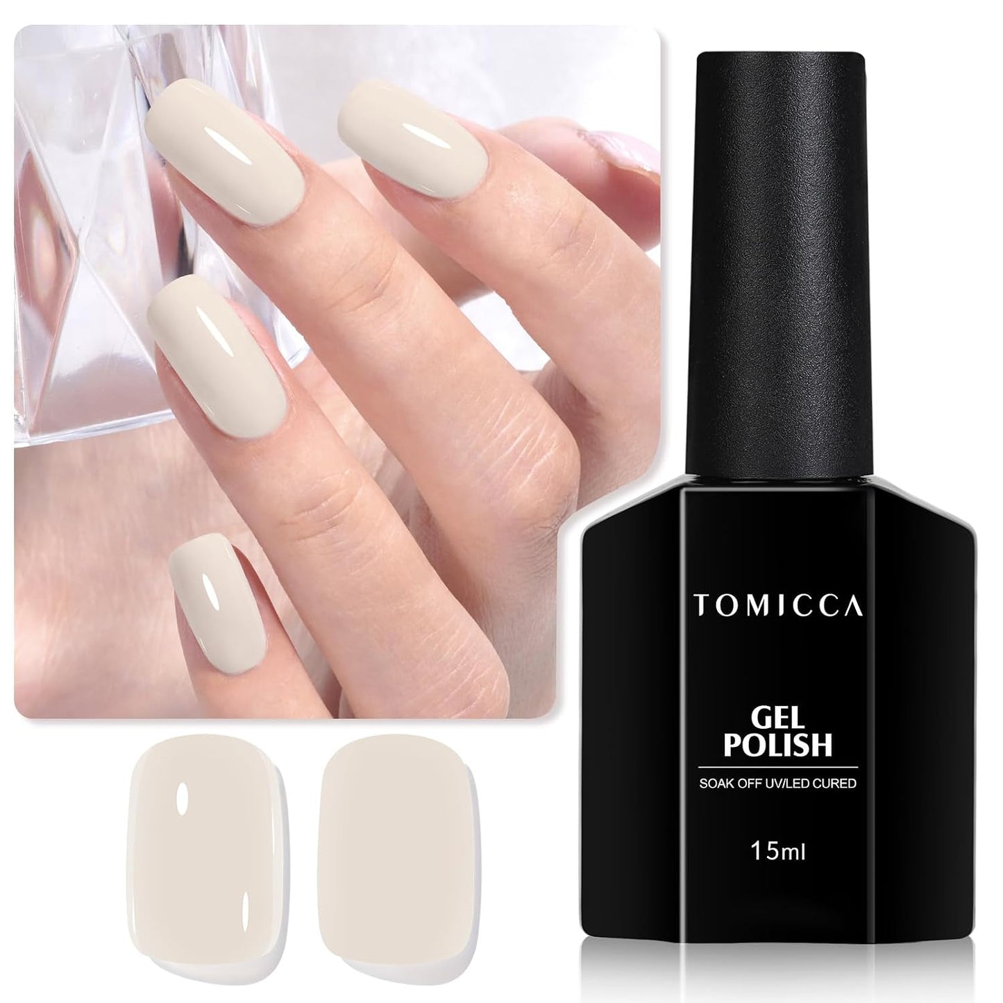 TOMICCA Gel Nail Polish - Dark Orange Autumn Winter Color | Long Lasting High Gloss Soak Off UV LED for DIY Manicure