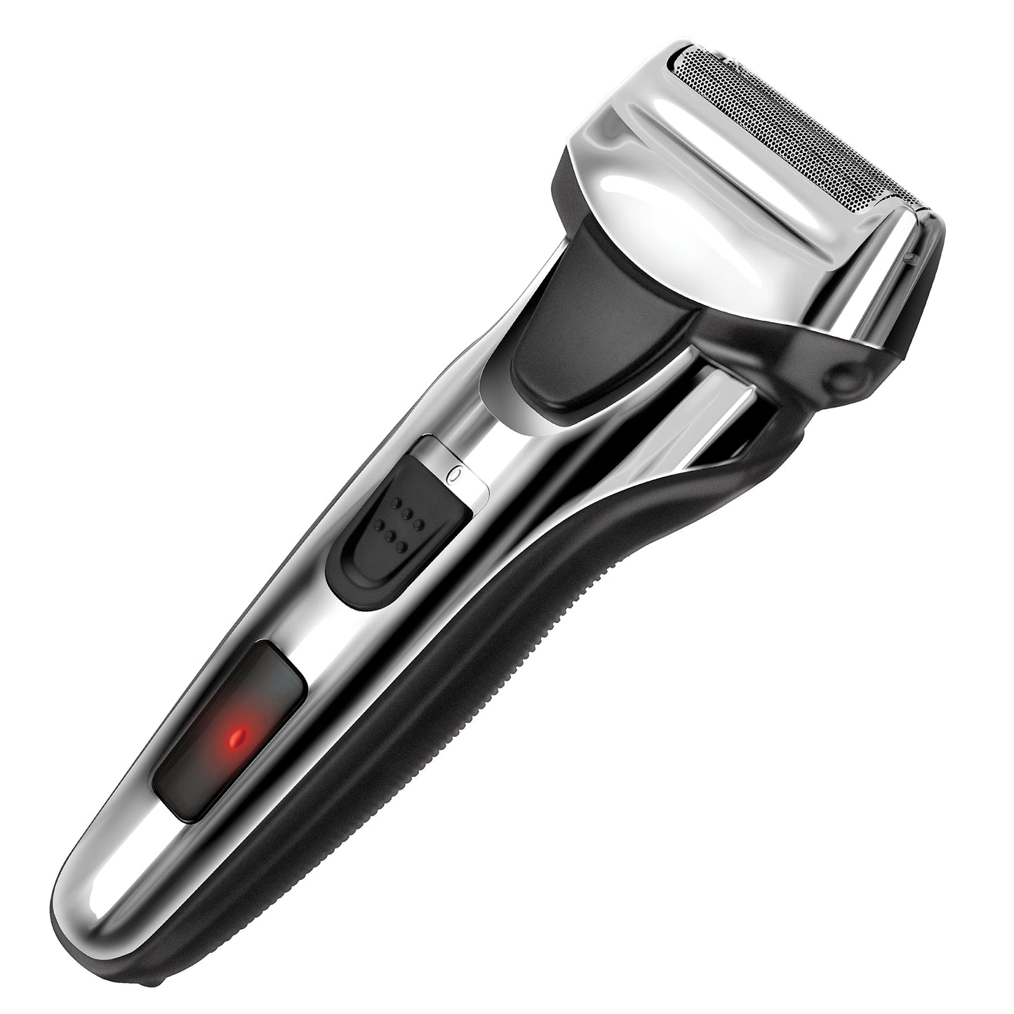 ChargeWorx Groom Essentials Dual-Foil Rechargeable Electric Shaver, Cordless, Ergonomic Electric Razor with Pop-Up Beard and Mustache Trimmer for Travel, LED Battery Indicator, Includes Cleaning Brush