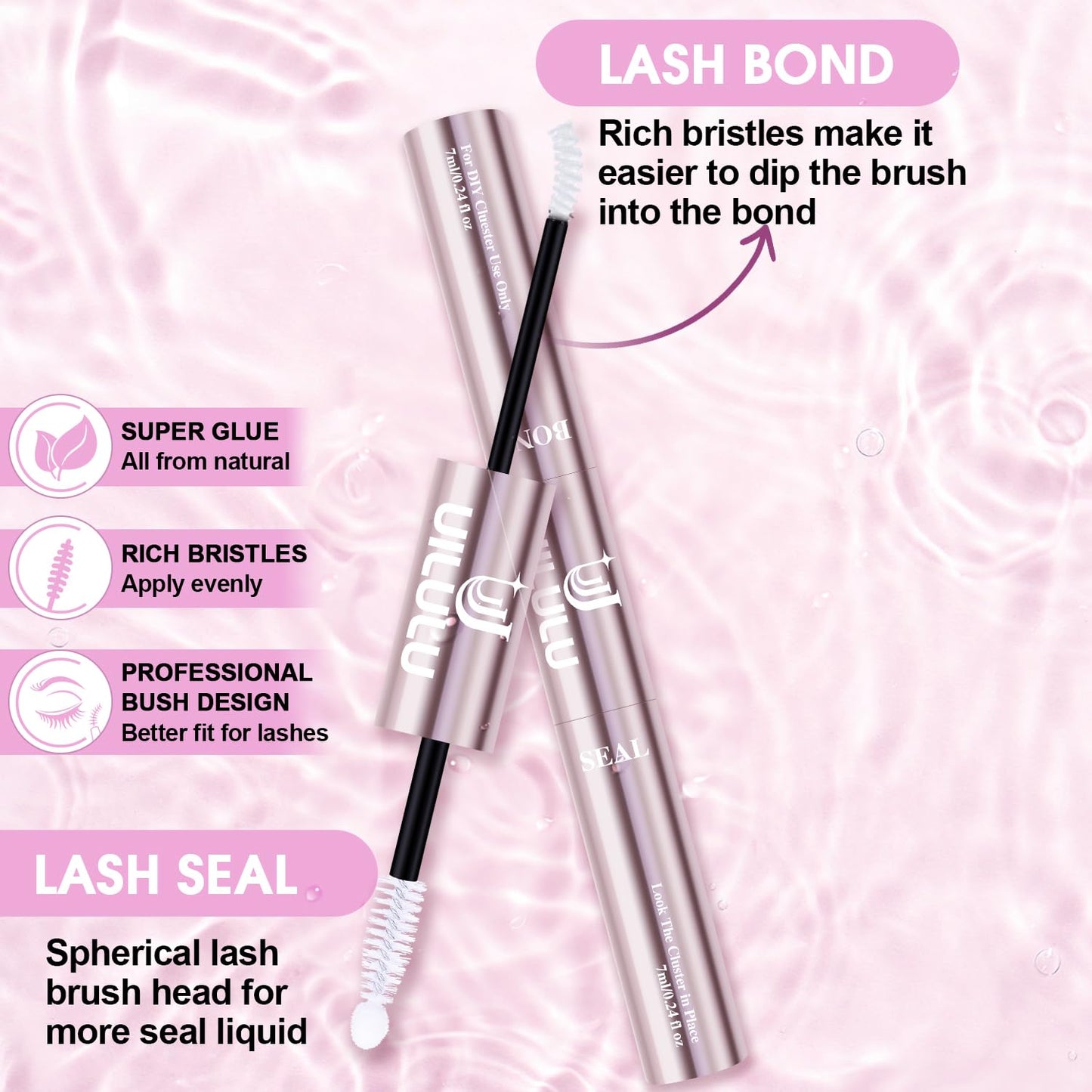 Lash Cluster Glue - 2-in-1 Bond & Seal for Long-Lasting Eyelash Clusters | 14ml Total