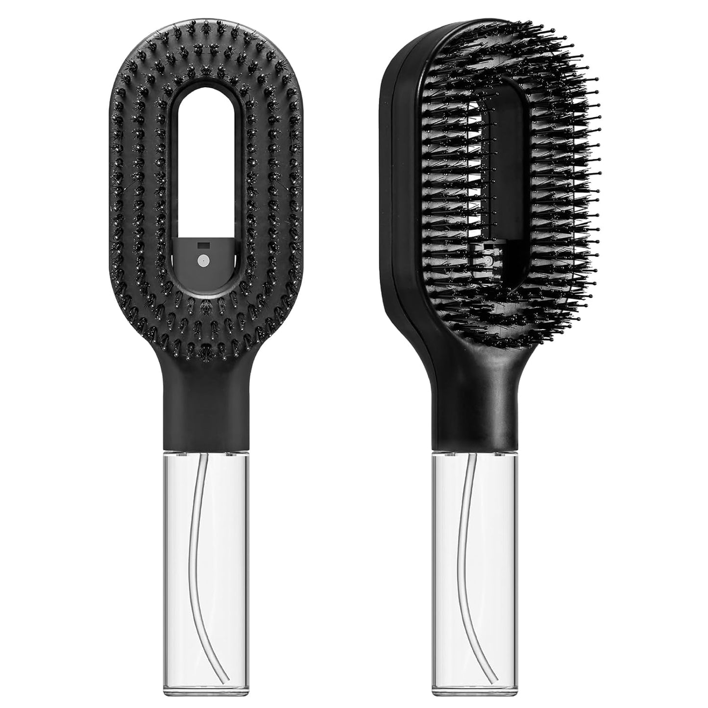 2-in-1 Detangler Hair Brush - Wet & Dry Curly, Wavy, Straight Hair | Built-In Mister Spray, 50ml Water Reservoir (Pink)
