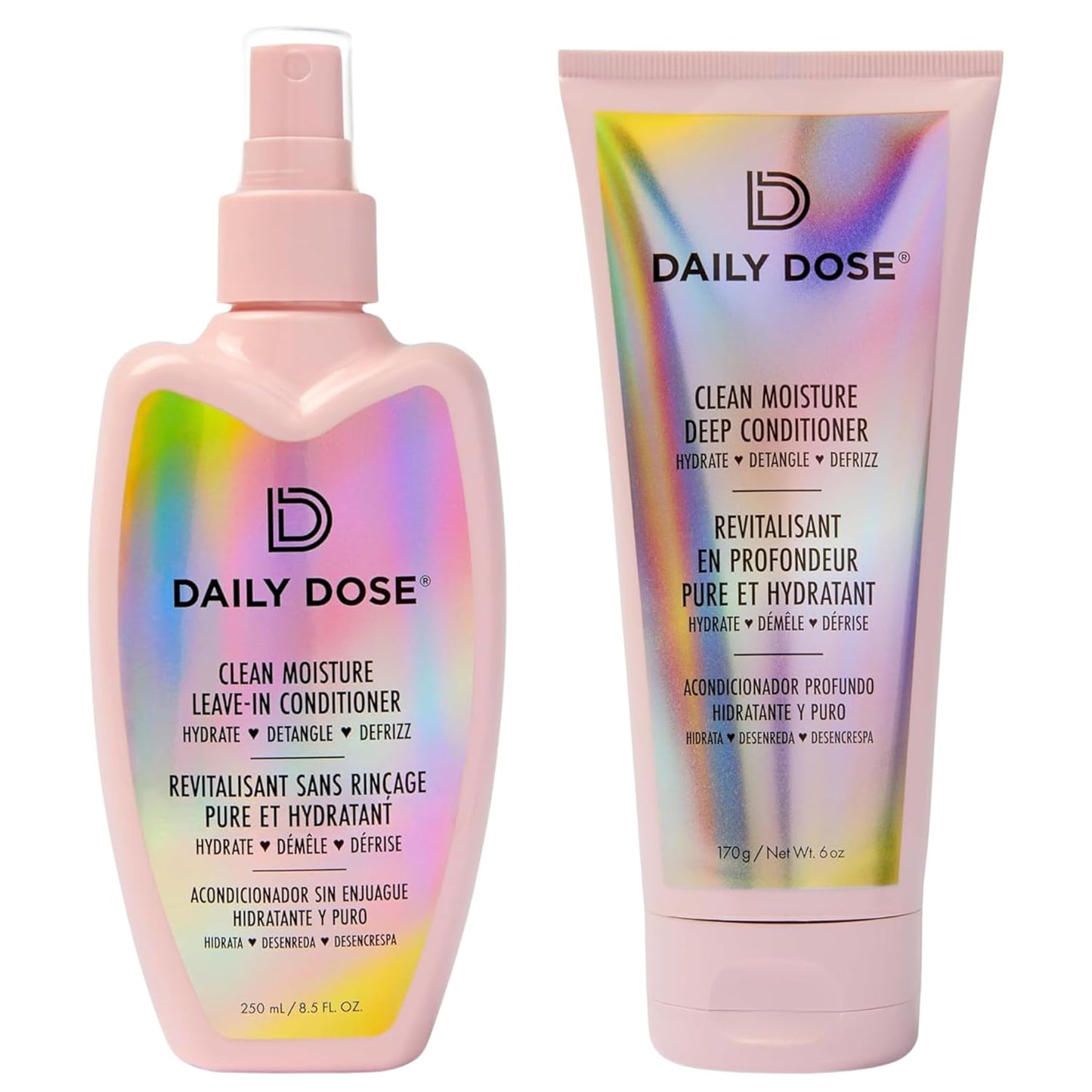 Clean Moisture Leave-In Conditioner Spray - Award-Winning Detangler for Dry, Damaged & Frizzy Hair | Vegan & Sulfate-Free