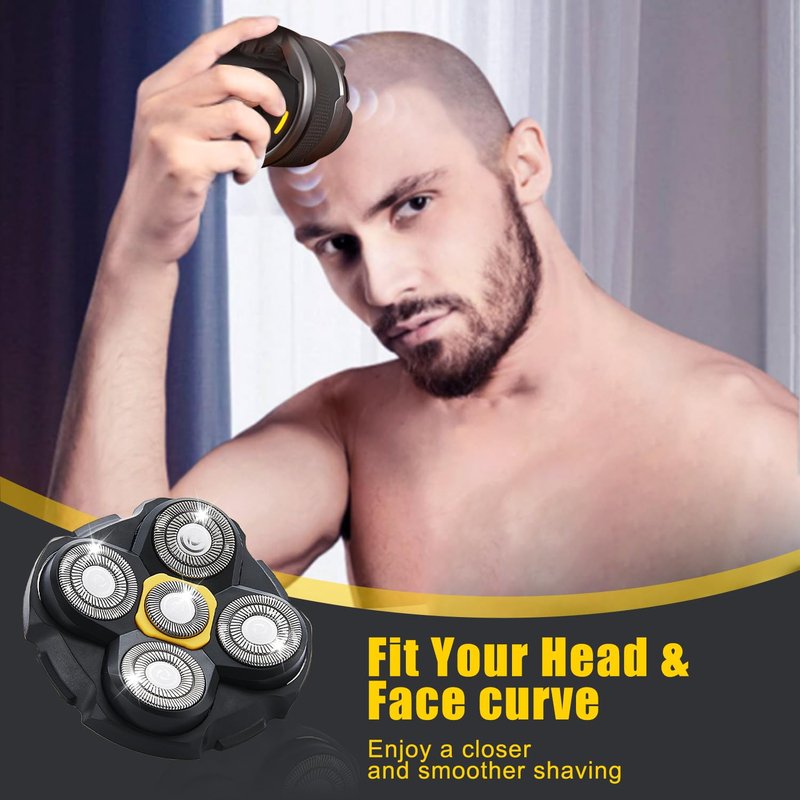 Shaver Replacement Heads Compatible with Microtouch Titanium Head Shaver, for Bald Men 2 Pack