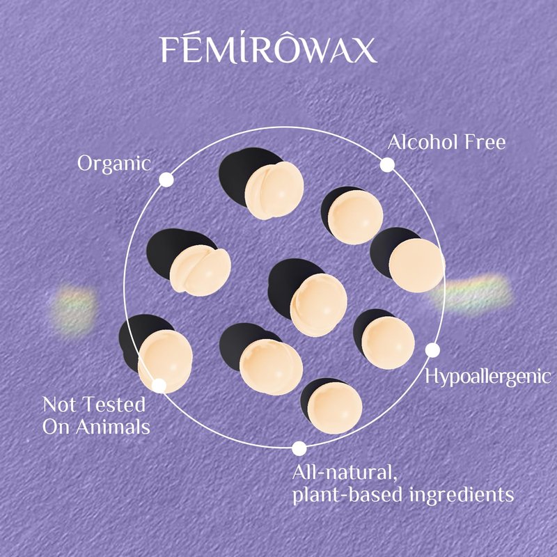 FEMIROWAX Wax Beads, 1lb Hard Wax Beans for Hair Removal Sensitive Skin with Coconut Formula Waxing Beads for Full Body Brazilian Bikini Face Eyebrow at Home Wax Refill for Women Men