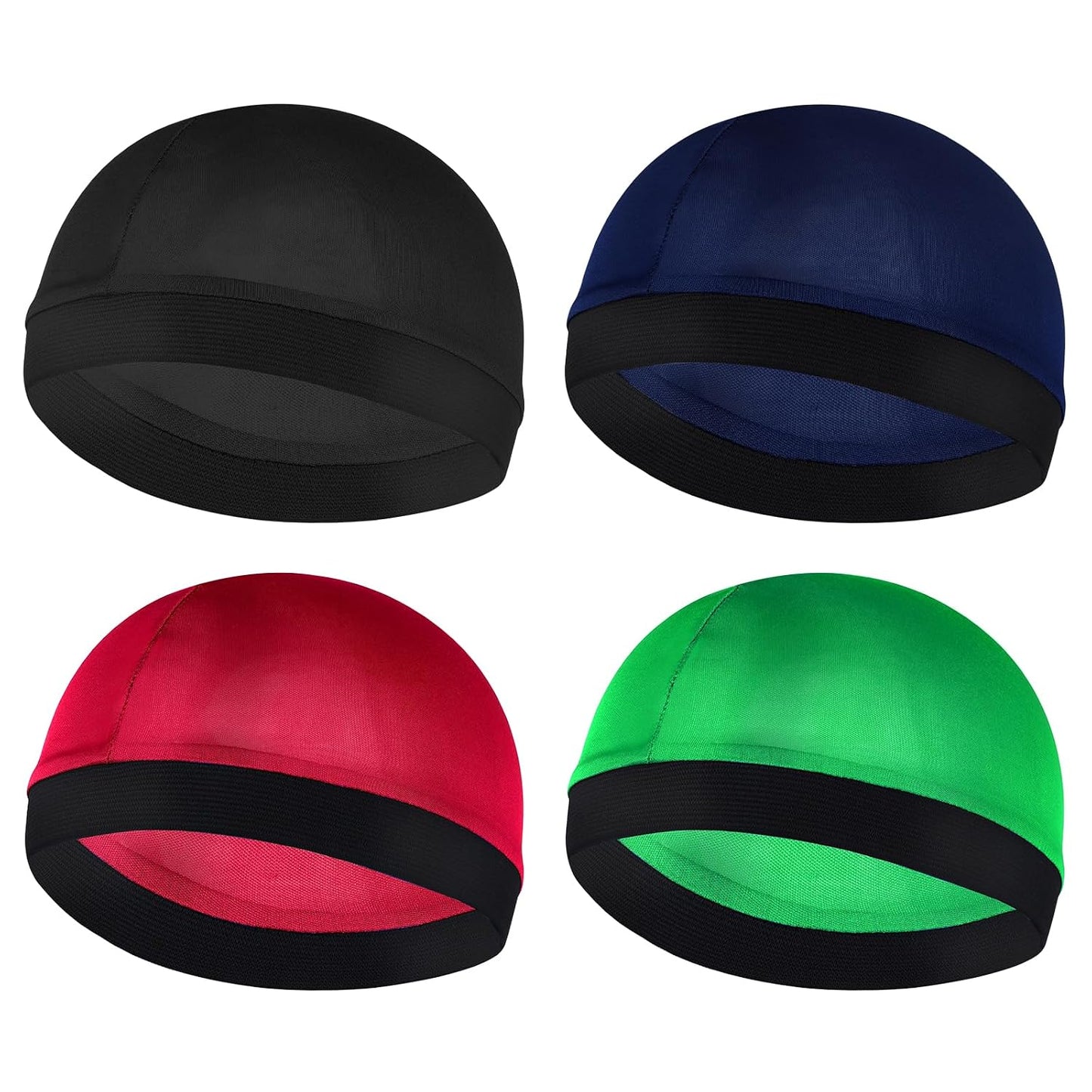 Silky Hair Bonnet for Men - Satin Wave Cap with Elastic Band | Black 360 540 720 Waves
