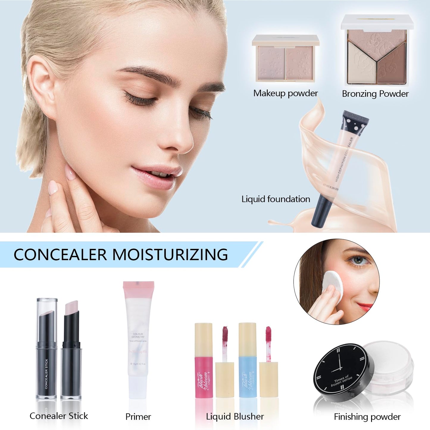 Makeup Kits For Girls Teens, Makeup Gift Set For Women with Eyeshadow Palettes, Brushes, Lip Gloss, Travel Make up Starter Kit For Beginners (C0912)