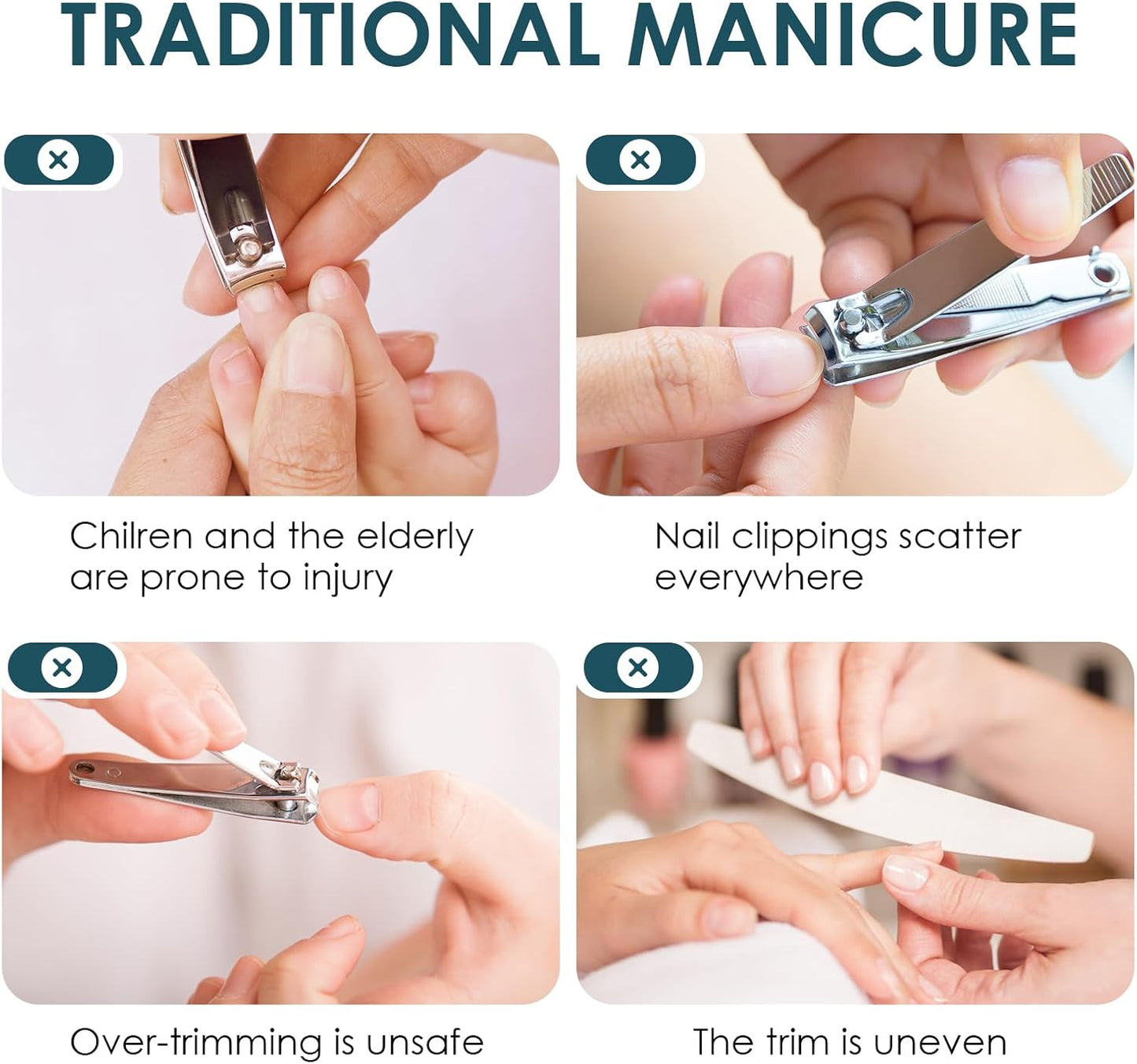 Electric Nail Clipper - Upgraded 3-in-1 Multifunctional Trimmer with LED Light | Ideal for Adults & Seniors