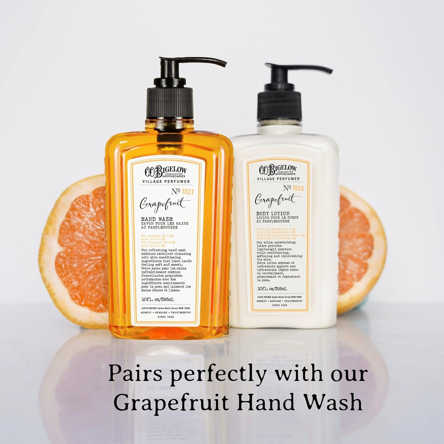 Grapefruit Apothecary Duo Skin Care Gift Set - Body Wash & Lotion | 10 Fl Oz Set of 2