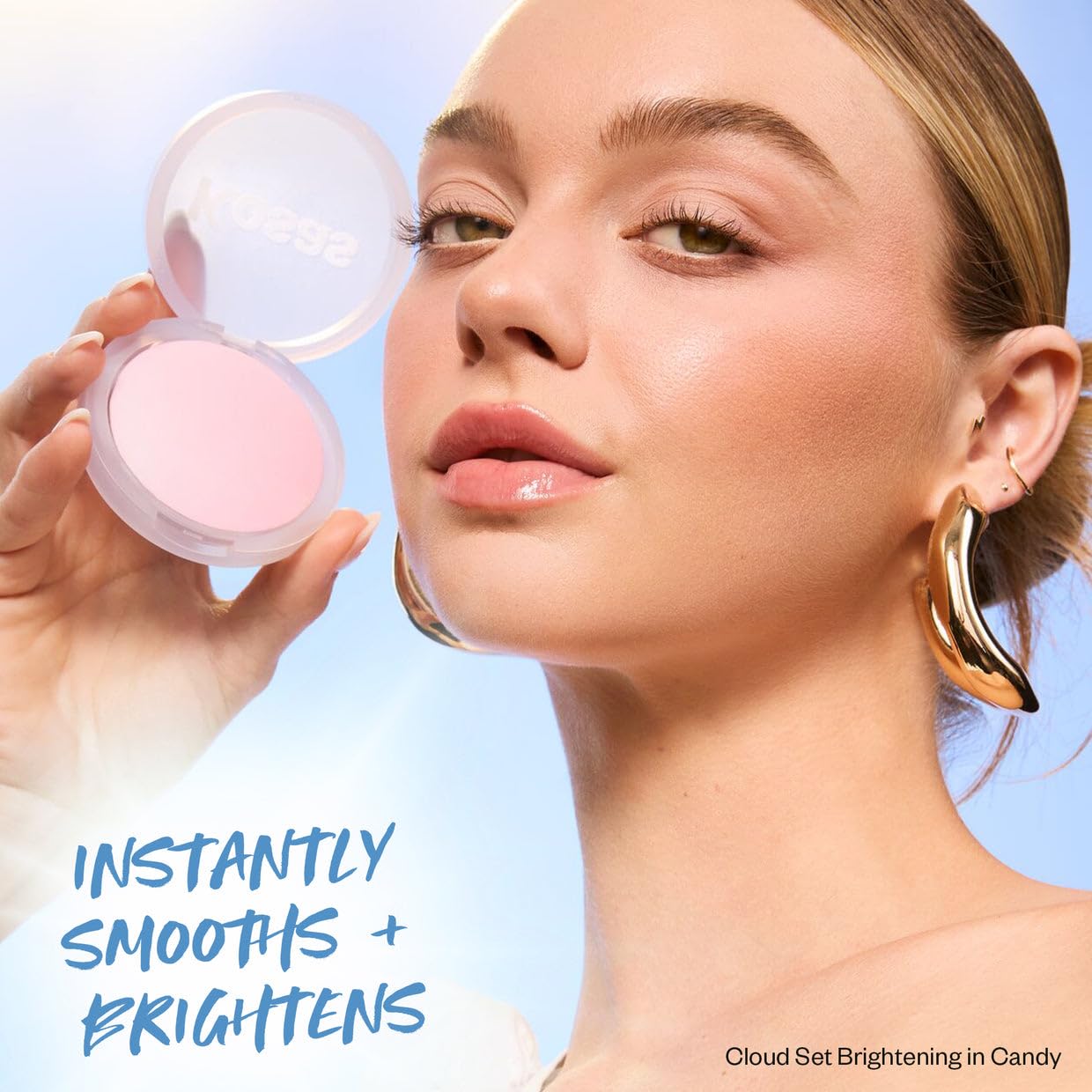Kosas Brightening Baked Under Eye Setting Powder - Talc-Free Soft Focus Finish | Candy Color