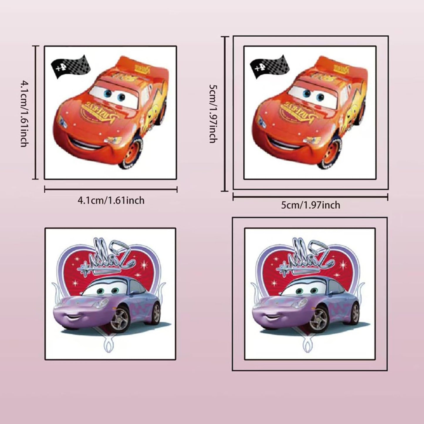 20pcs Movie Cars Temporary Tattoos - Fun Party Favors for Teens | Birthday Decorations & Game Rewards