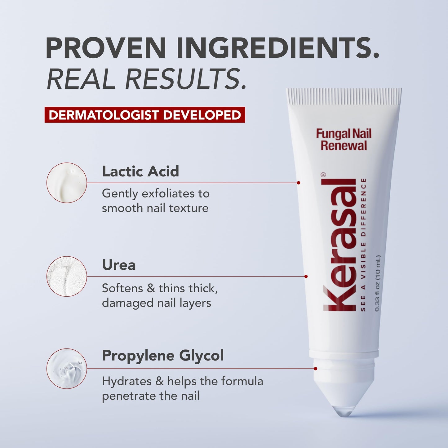 Kerasal Nail Renewal, Restorative Nail Repair for Damaged Nails, 0.33 fl oz (Packaging May Vary)