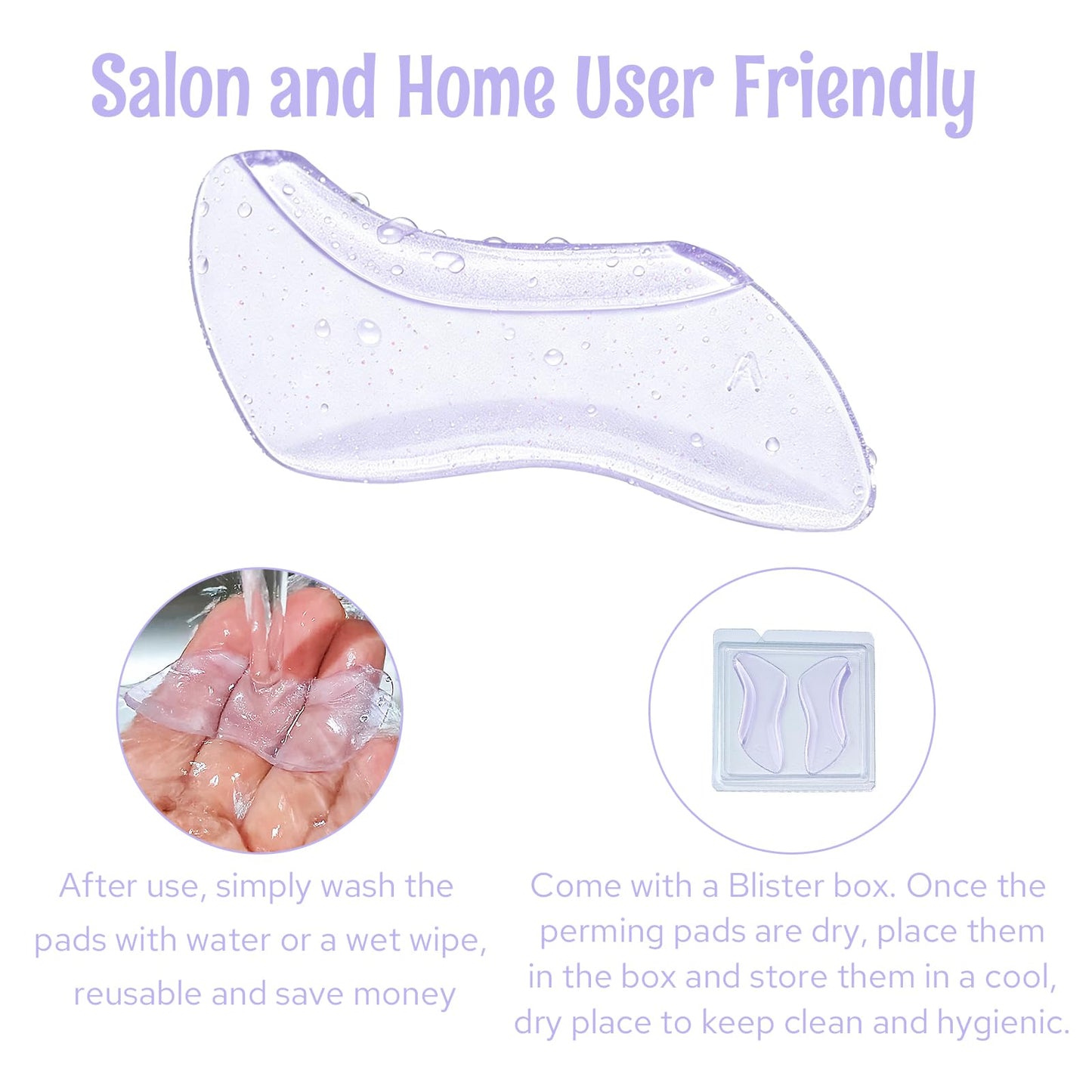 Libeauty Self-Adhesive Lash Lift Shields, 6 Pcs Lower Eyelash Lift Pads for Lifting and Curling, Silicone Lash Rods for Upper Eyelash Perm and Color, Reusable for Salon & DIY Use