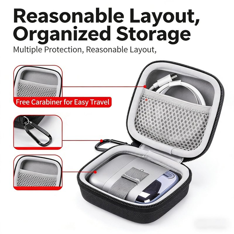 JINPIAOPIAO Storage Box for F8 Shaver Travel Carrying Case Electric Shaver EVA Box Shockproof Protective Case Portable Pouches