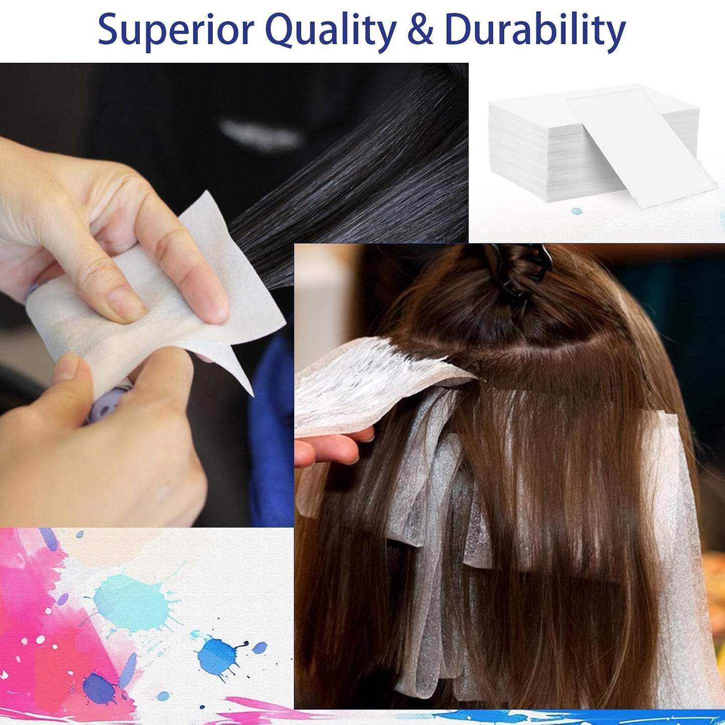 Hair Perm Paper - 400 Pcs Disposable Curling Papers | High Temperature Resistance for Salon & Home Use