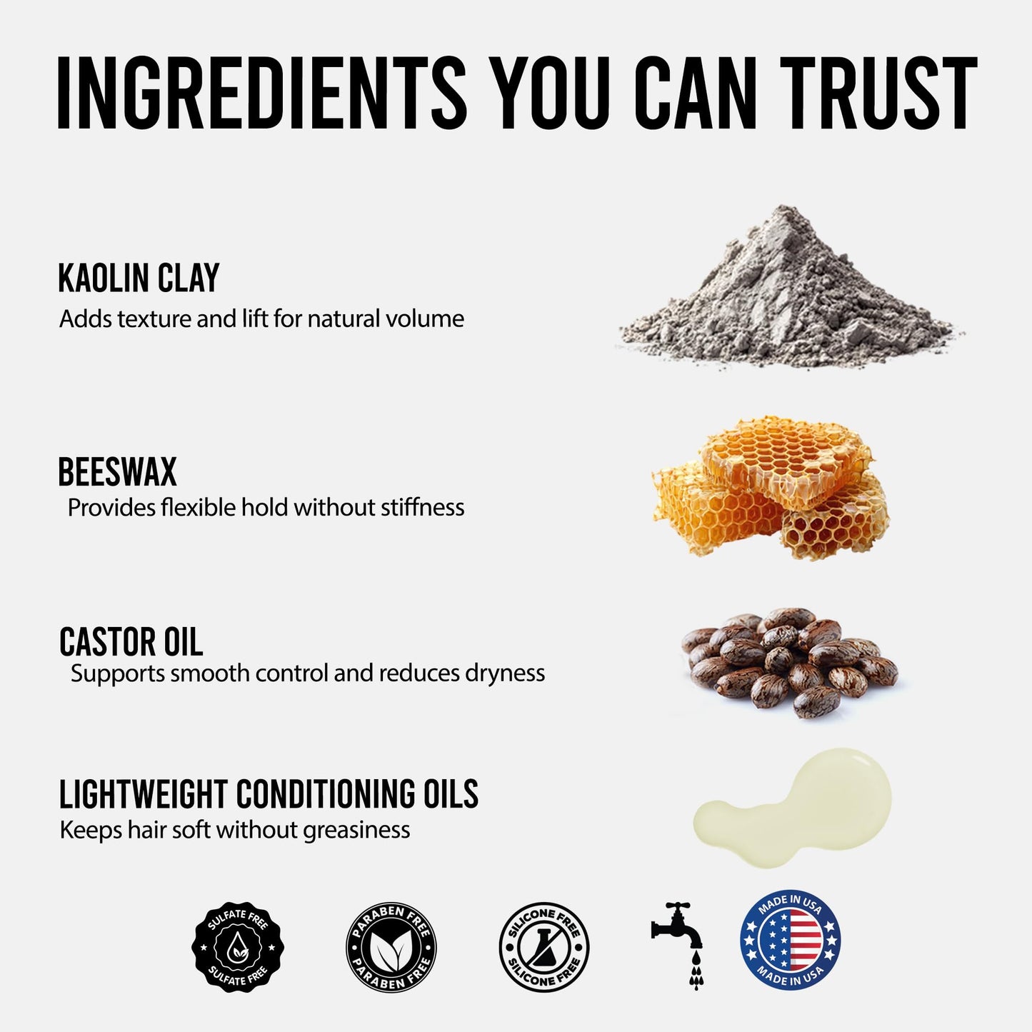 Controlled Chaos 3-in-1 Hair Clay for Men 3 oz – Medium Hold, Matte Finish Styling Mens Hair Clay for Natural Volume, Texture & Everyday Control – Made In USA