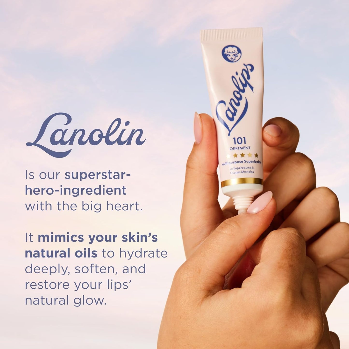 Lanolin 101 Multipurpose Ointment | Healing Lip Balm & Skin Moisturizer - No Petroleum Formula (0.52 oz)