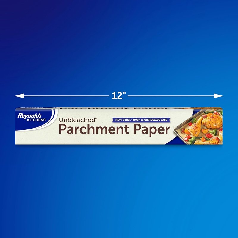 Unbleached Parchment Paper Roll - Non-Stick Baking Paper, Oven Safe to 425°F | 45 Feet x 12 Inches