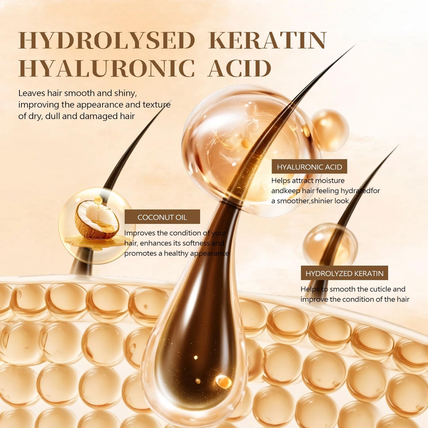 2PCS Maybe Paris Bond Gloss Mask – Hydrolyzed Keratin & Hyaluronic Acid for Stronger, Smoother, Shinier Hair – Bond Gloss Mask Hydrating Nourishing & Deep Repairing for Dry, Dull, Damaged Brittle Hair