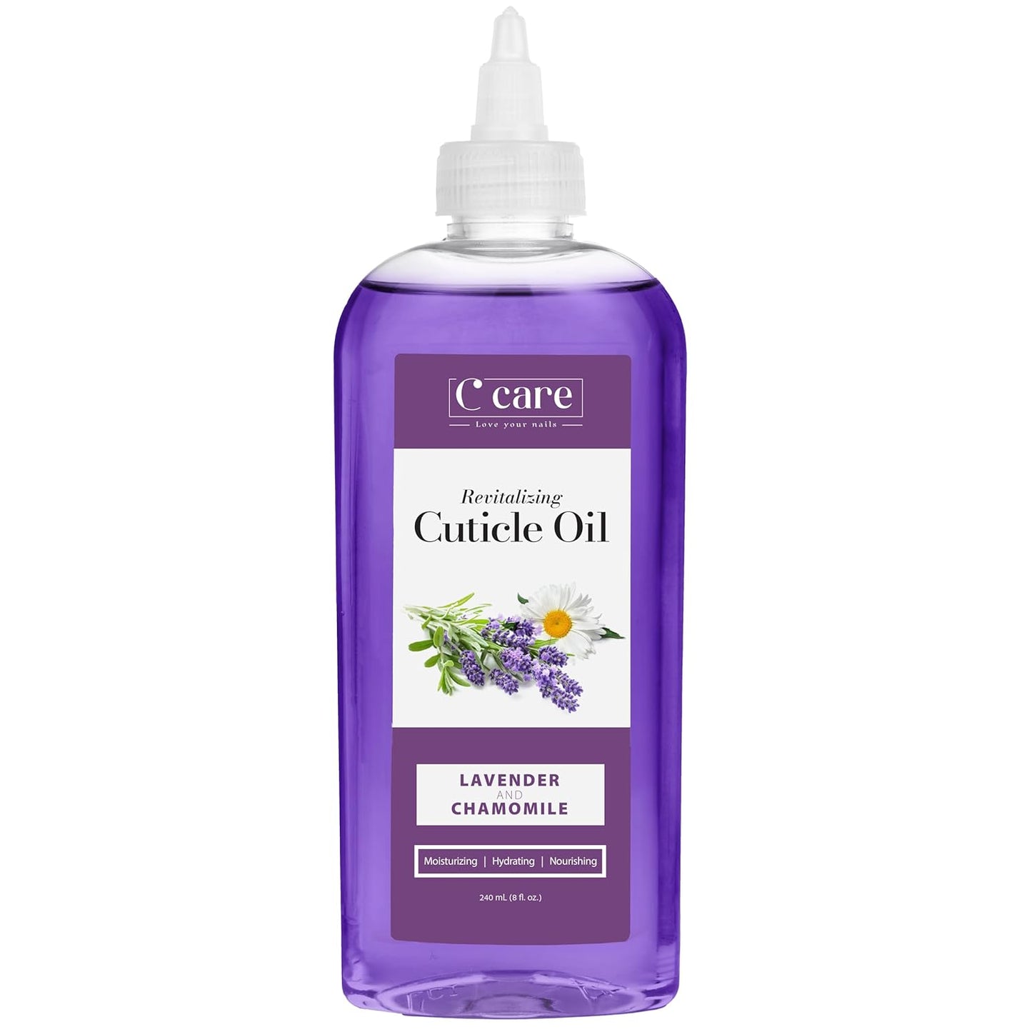 Cuticle Oil for Nails - Lavender & Chamomile Moisturizer - Strengthens & Nourishes - 2.5 oz Dropper & Brush Included