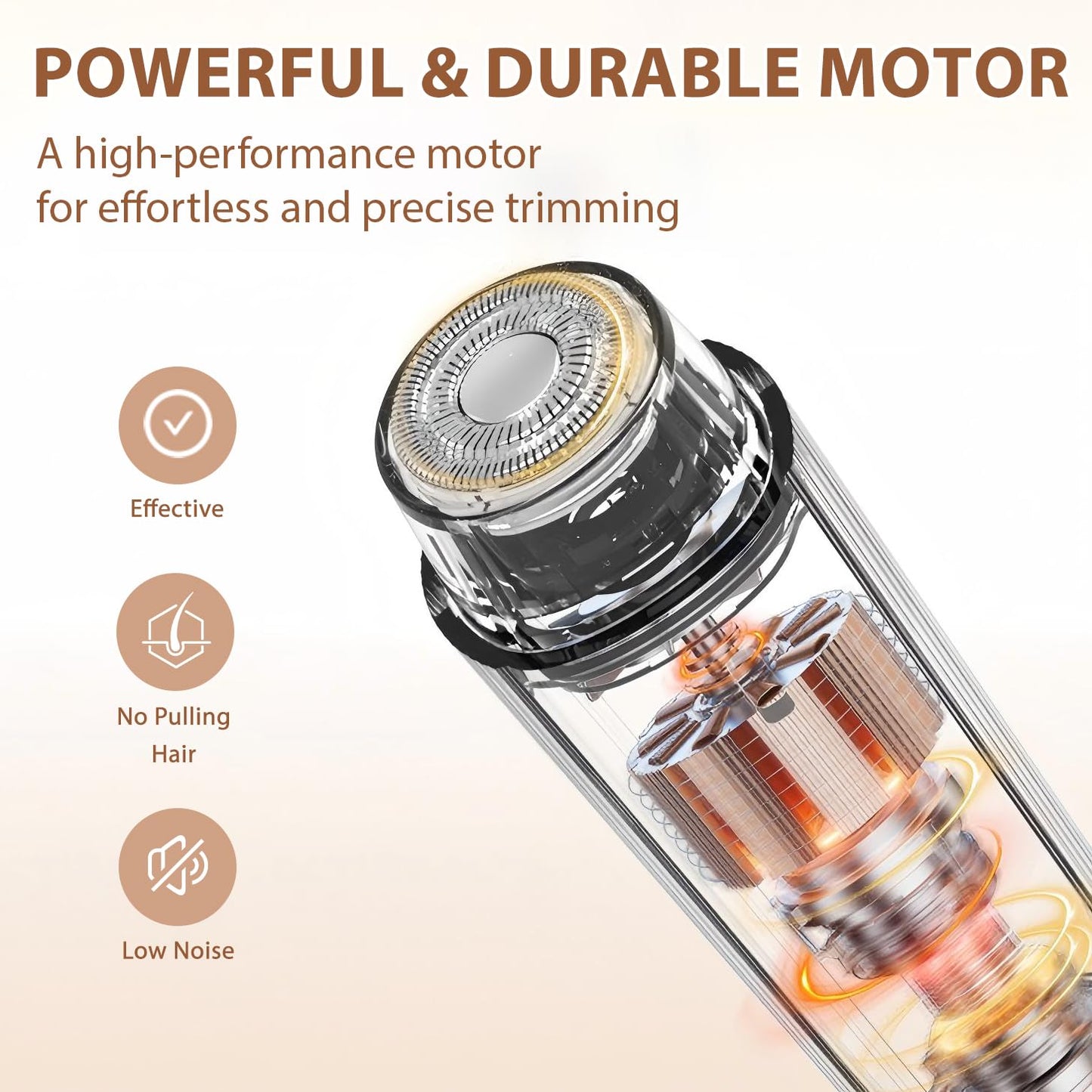 Bikini Trimmer for Women, 2 in 1 Dual-Head Electric Razors for Women Pubic Hair, Waterproof Wet/Dry Use Body Hair Trimmer Face Shaver, Rechargeable Hair Removal for Bikini Legs Face Underarm Arm